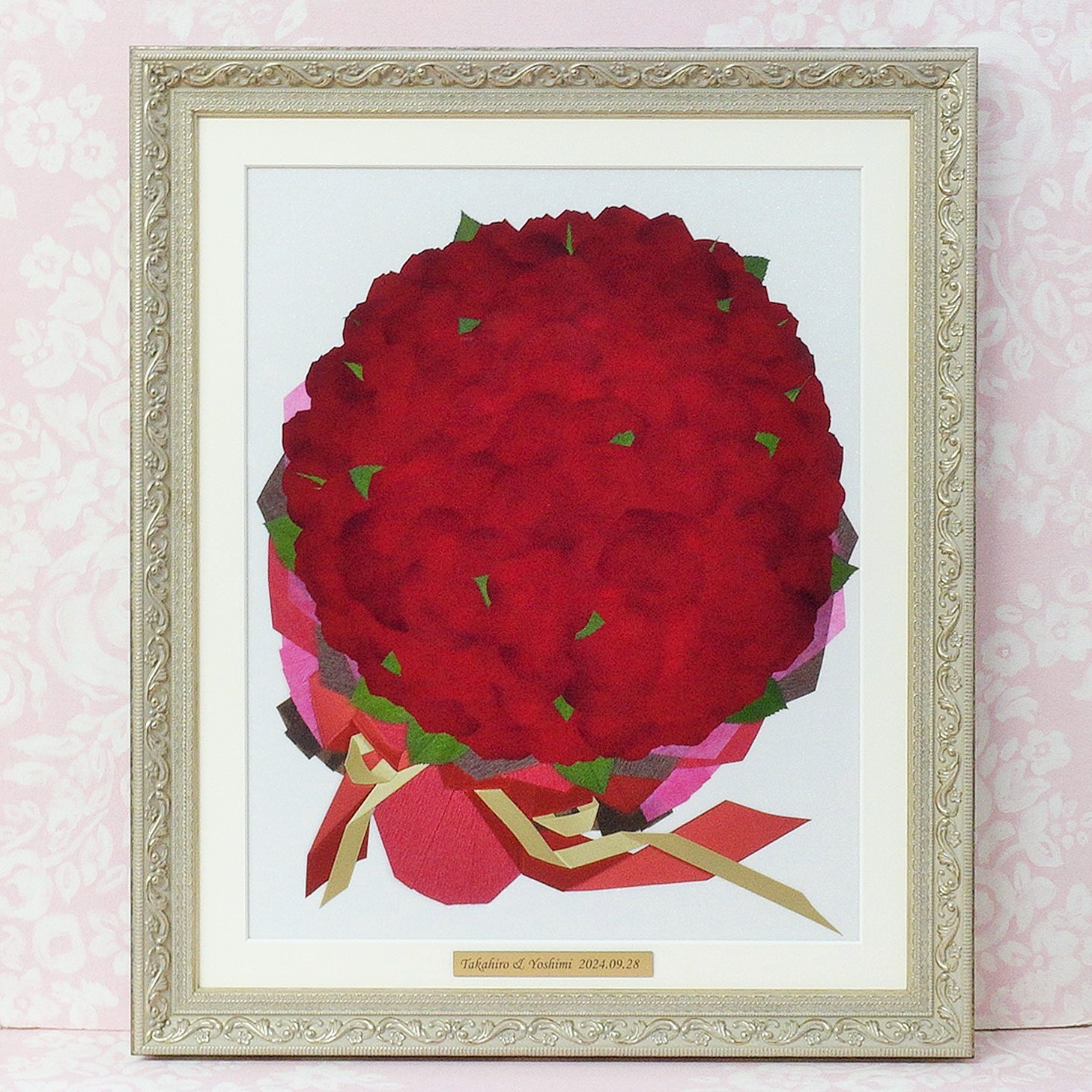 バラ限定】 100～108輪の花束アレンジ 押し花プレミアム（長方形