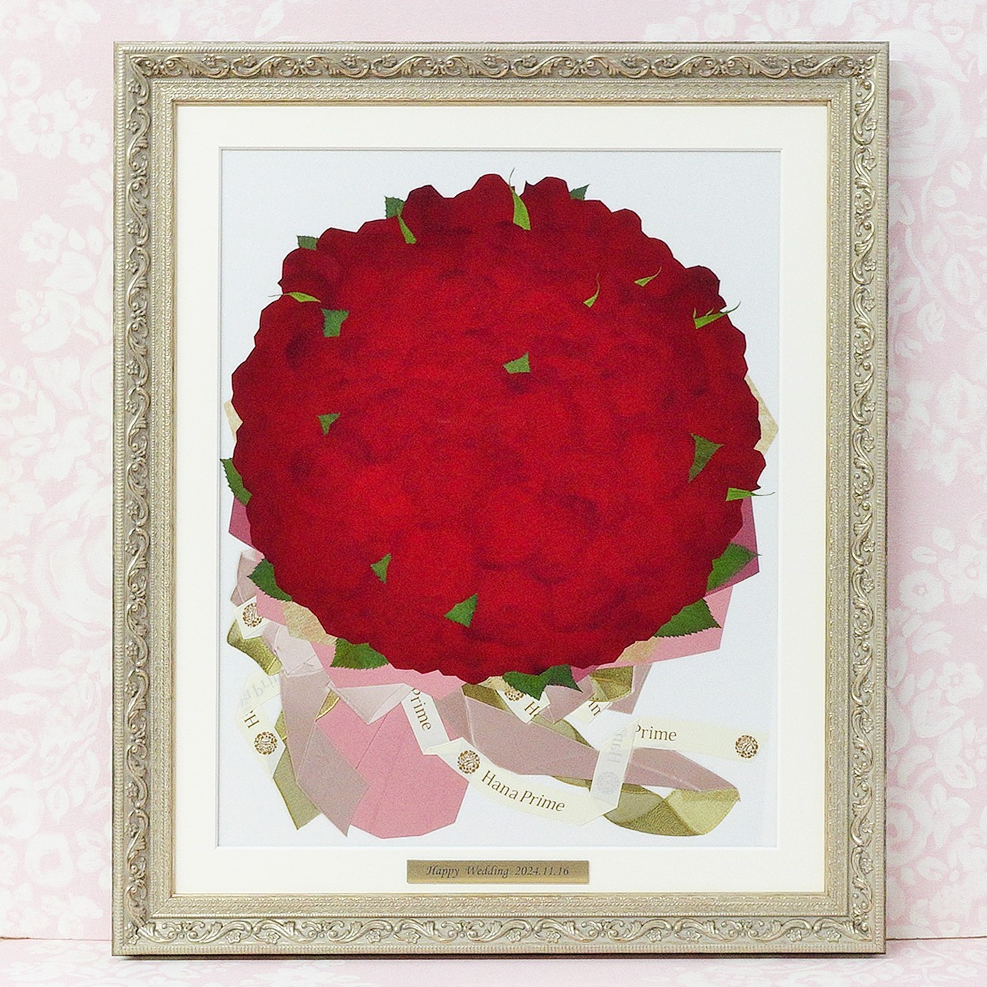 SALE！＞【バラ限定】 100～108輪の花束アレンジ 押し花プレミアム