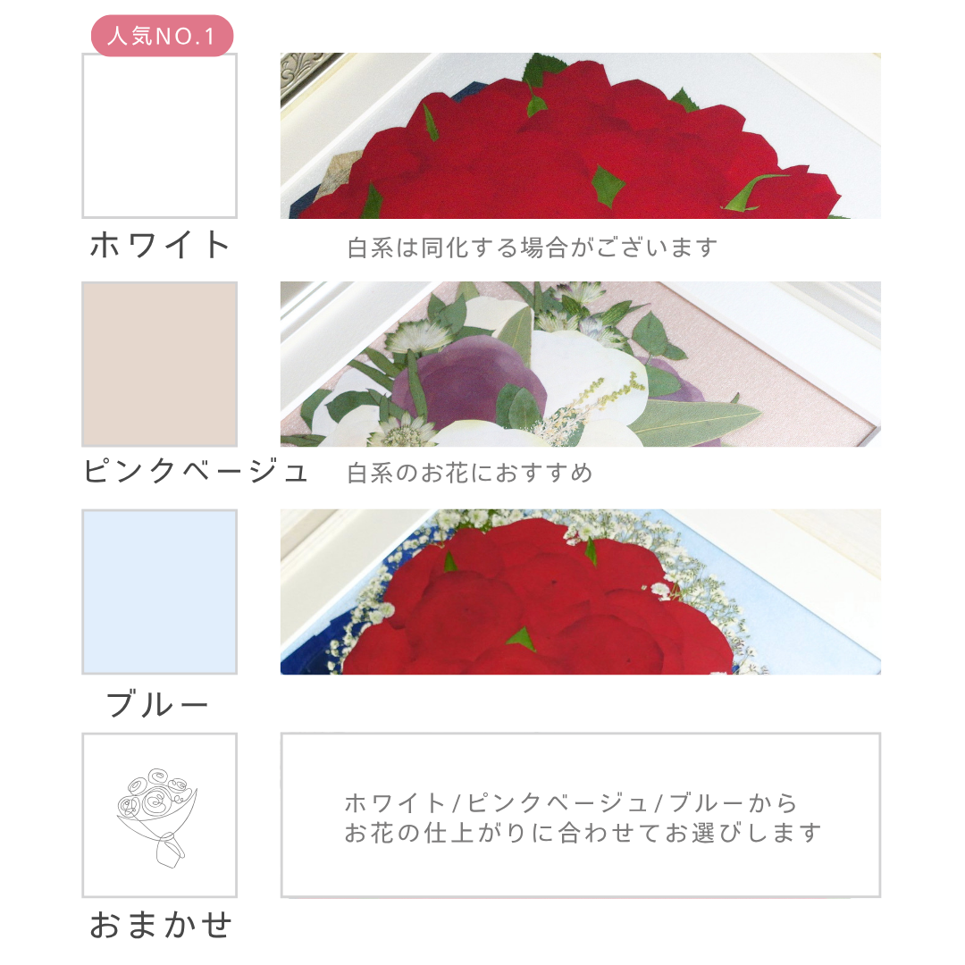 選べるバックカラー