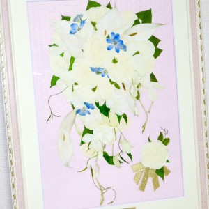 ブーケ保存押し花1