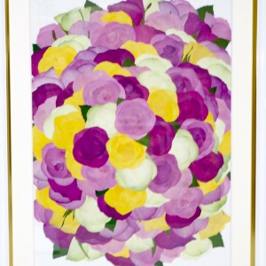 99輪バラ花束　押し花