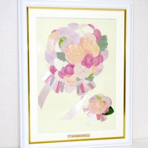 ラウンドブーケ保存　押し花 (2)