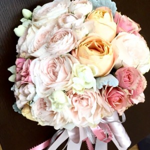ラウンドブーケ保存押し花
