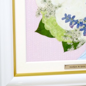 ブーケ保存　ラウンドブーケ　押し花