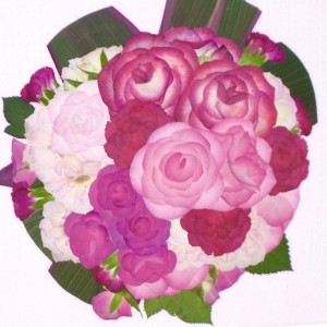 記念日花束 保存 押し花1 (2)