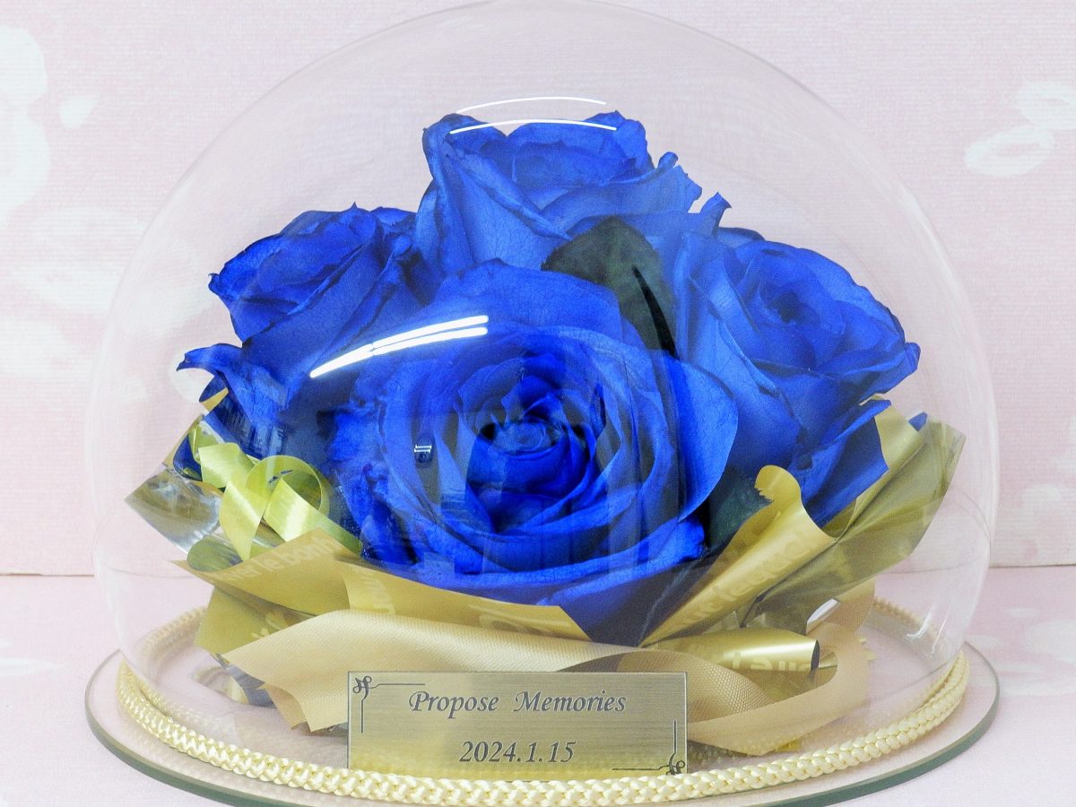 まりえ 光触媒フラワー ブルーローズとパープルローズの花束風スワッグ まりえ 光触媒フラワー ブルーローズとパープルローズの花束風スワッグ
