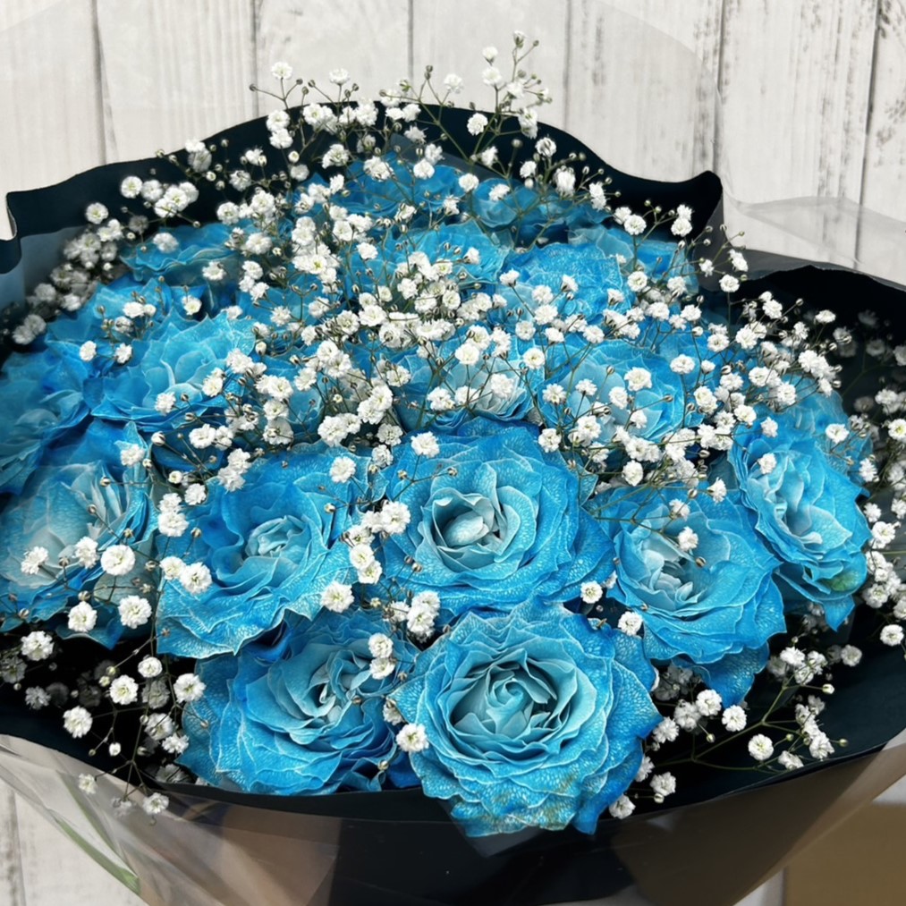 プロポーズ青バラ保存のご感想】本当に感動です！彼も喜んでます♪