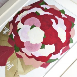 プロポーズバラ花束保存のご感想】ぜひ、結婚式のウェルカムボードで